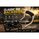 Royal Enfield Classic 350 Backrest | Premium Stainless Steel Back Support for Classic 350 Reborn