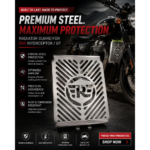 Stainless Steel Radiator Guard for Royal Enfield Interceptor 650 & GT 650 | Heavy Duty Premium Radiator Grill Cover with Logo