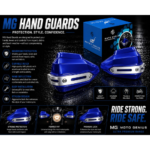 blue motorcycle hand guard universal wind deflector premium abs