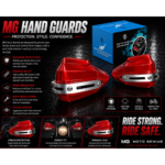red motorcycle hand guard universal wind deflector premium abs