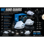 white motorcycle hand guard universal wind deflector premium abs