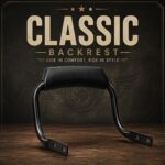 Universal Motorcycle Backrest | Pillion Back Support Cushion for Royal Enfield & Bikes