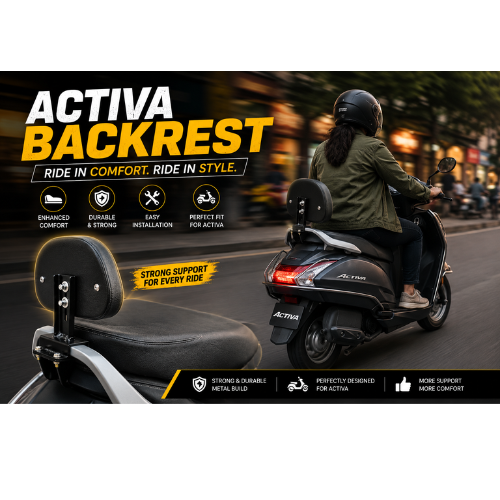 Honda Activa Backrest | Comfortable Pillion Back Support for Activa 6G, 5G & All Models
