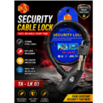 security cable lock bike heavy duty steel anti theft”