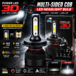 3d cob led headlight bulb