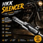 HKK deep bass silencer exhaust for Royal Enfield Classic 350 motorcycle