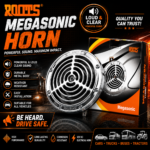 Roots Megasonic Horn for Car & Bike | 12V Loud & Clear Dual Tone Horn | Heavy Duty Metal Body | Universal Vehicle Horn India
