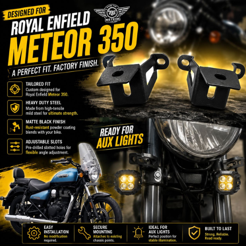 meteor 350 fog light mount bracket