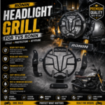 tvs ronin headlight grill metal protector