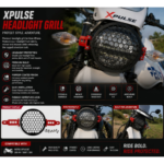 hero xpulse headlight grill metal protector rugged design