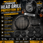 royal enfield standard headlight indicator grill set metal
