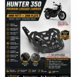 Royal Enfield Hunter 350 Carrier | Heavy Duty Luggage Rack (4mm Patti + 2mm Plate)