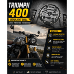 triumph speed 400 headlight grill metal protector