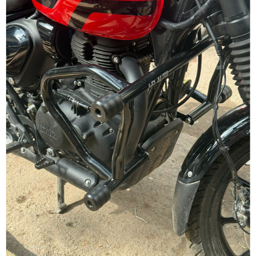 HP Crash Guard with Sliders for Royal Enfield – Heavy Duty Engine Protection Leg Guard