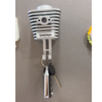 Motorcycle Engine Key Holder | Piston Shape Wall-Mounted Keychain Stand for Riders