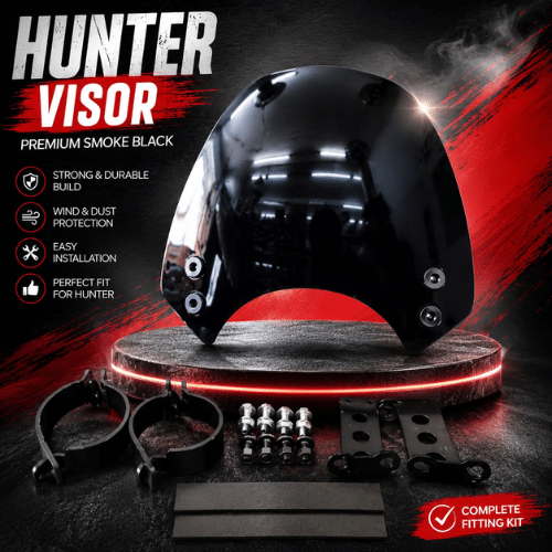 hunter 350 visor smoke black