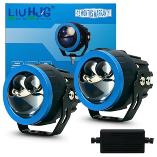 🔥 LIUHJG 60W Motorcycle & Car Auxiliary Fog Light – Ultra Bright LED Fog Lamp with High Throw Beam | Universal Fit | 2 Pack