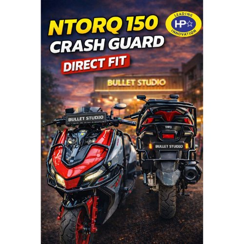 TVS NTORQ 150 Crash Guard Heavy Duty Direct Fit | Best Scooter Protection