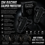 *SIMI Racing CNC Aluminium Brake Caliper Protector Black | Motorcycle Caliper Guard | Front Brake Protection Cover (Universal Fit)*