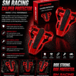 *SIMI Racing CNC Aluminium Brake Caliper Protector Red | Motorcycle Caliper Guard | Front Brake Protection Cover (Universal Fit)*