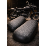 Premium Motorcycle Seat Cushion Pad | Anti-Slip Textured Comfort Seat for Royal Enfield, Jawa, Yezdi & Universal Bikes | Long Ride Comfortable Seat Upgrade