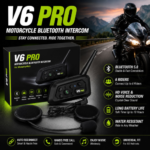 v6 pro motorcycle bluetooth intercom for helmet 6 riders