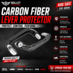 motorcycle carbon fiber lever protector universal fit Silver