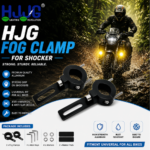 HJG aluminium fog light clamp for motorcycle shocker with universal fitment