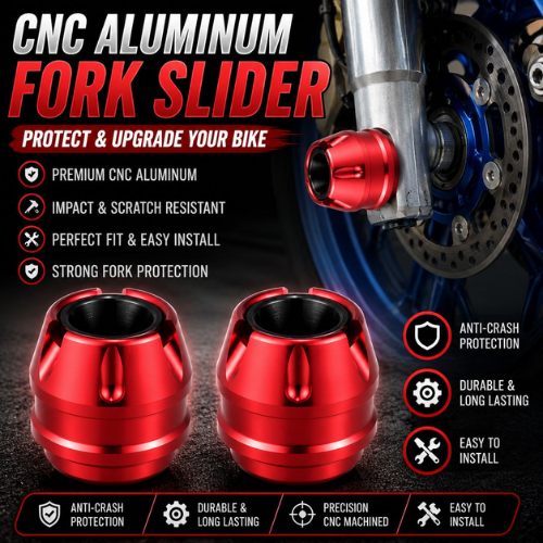 CNC Aluminum Fork Slider / Axle Protector – Universal Motorcycle Crash Protection