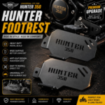 Royal Enfield Hunter 350 Pillion Footrest Plate | Rear Passenger Foot Support | Heavy Duty Metal Hunter Footrest (Set of 2)