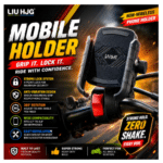 LIU HJG anti-vibration motorcycle mobile holder with 4-point lock system