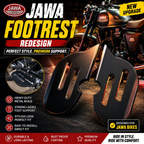Upgrade Your Jawa Motorcycle with Heavy-Duty Footrests for Enhanced Comfort