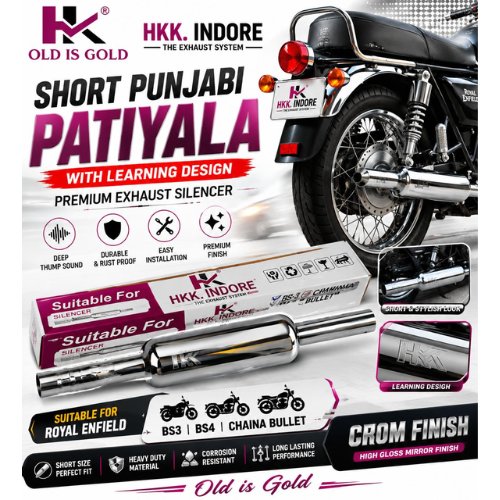 punjabi patiala silencer chrome bullet