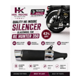 hunter 350 glasswool silencer chrome black