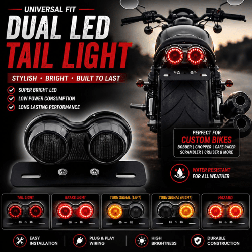 18 dual led tail light motorcycle