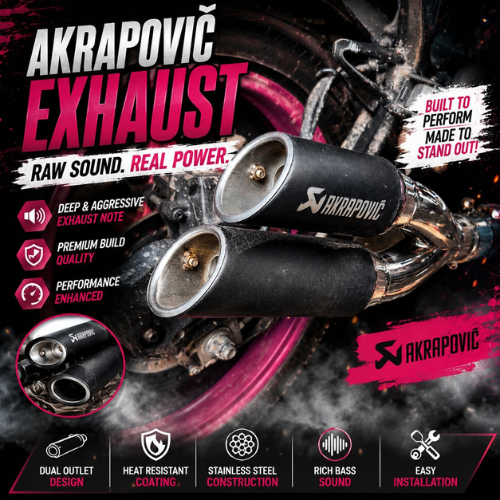 akrapovic dual exhaust bike
