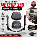 Royal Enfield Meteor 350 Backrest | Pillion Back Support with Mounting Arms (Comfort Kit)