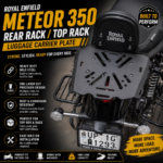 Royal Enfield Meteor 350 Rear Carrier  | Heavy Duty Luggage Rack for Touring
