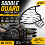 Right Saree Guard with Ladies Footrest for Royal Enfield meteor | Heavy Duty Wheel Protection Frame