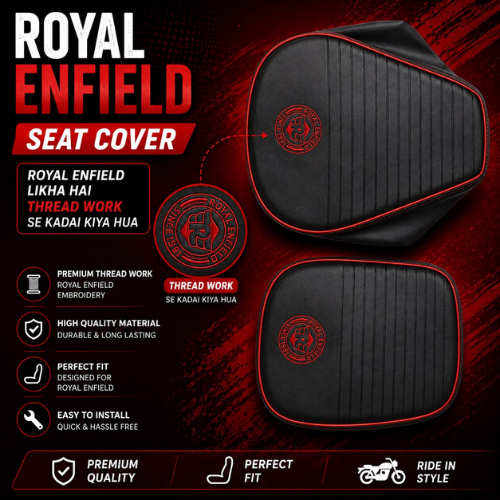 royal enfield seat cover thread work