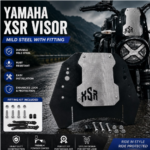 xsr visor india, yamaha xsr windshield, bike headlight visor xsr, motorcycle wind protection visor, xsr front windshield accessory