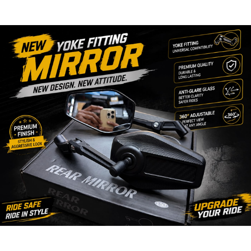 yoke fitting mirror motorcycle