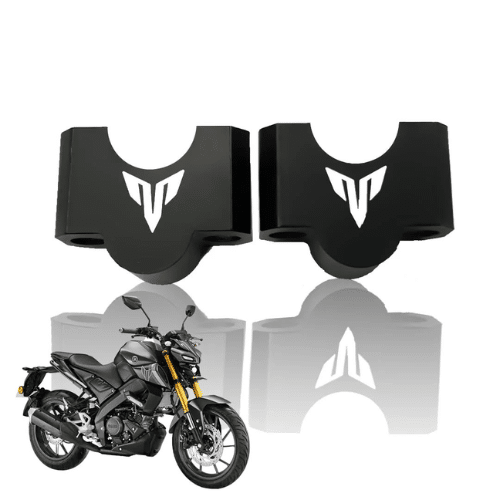 Yamaha MT-15 Handlebar Riser | CNC Handle Raiser Clamp for MT15 V2 | Black